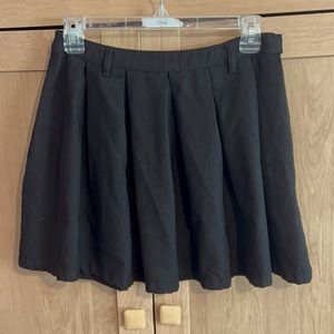 Black Pleated Skirt